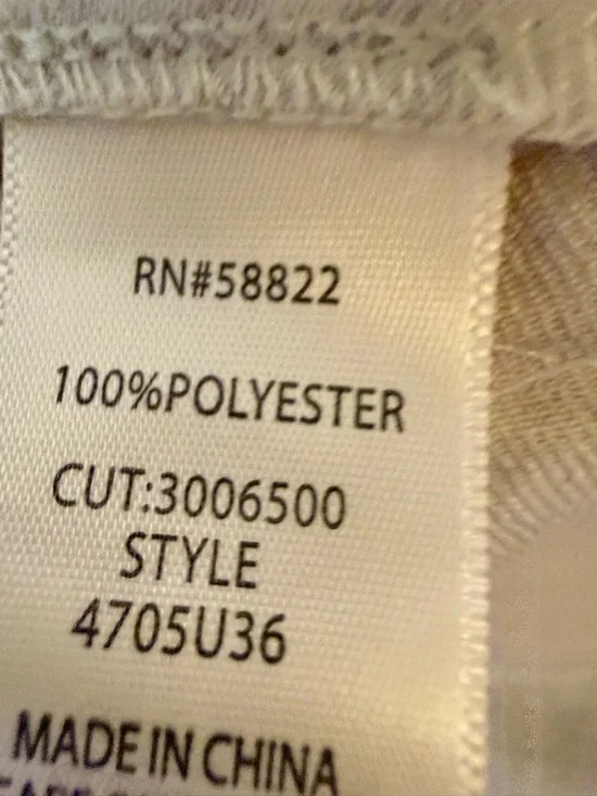 Max Studio Cream Textured Collared Pullover Top - Picture 4 of 4